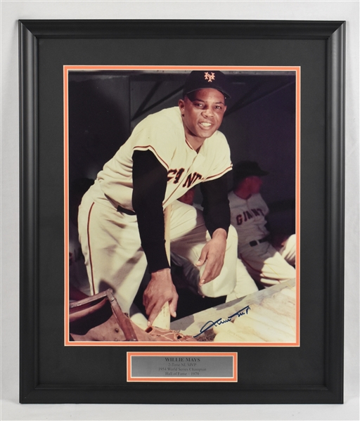 Willie Mays Autographed 16x20 Framed Photo