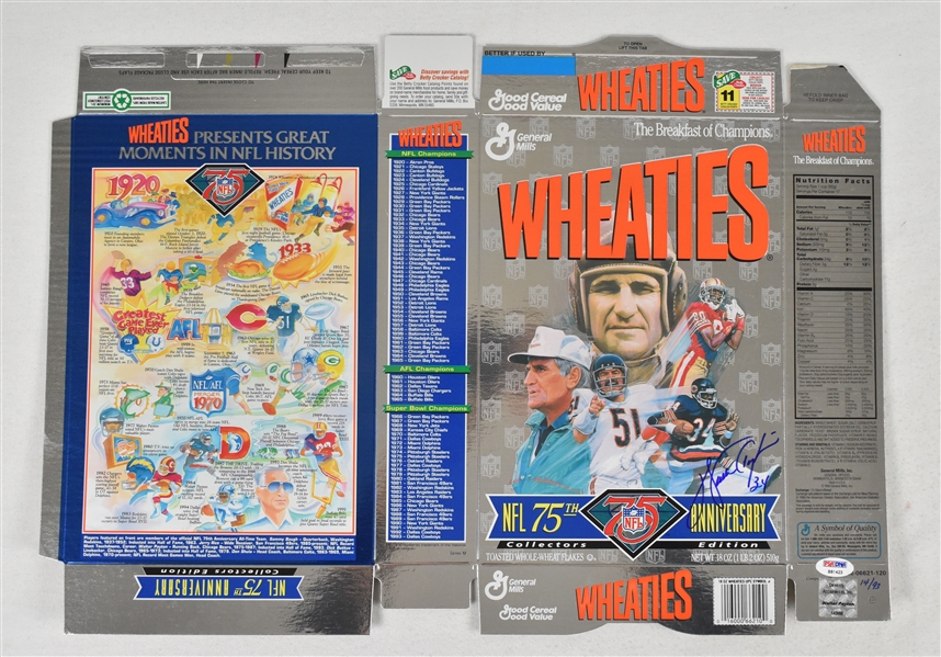 Walter Payton Autographed Limited Edition Wheaties Box