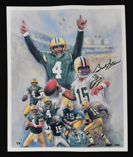 Bart Starr Autographed Limited Edition Lithograph #1/4 *TriStar Authenticated*