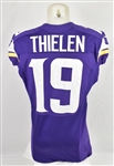 Adam Thielen 2014-2016 Minnesota Vikings Game Used Jersey *Photomatched to Being Used by Thielen in 8 Different Games Including Playoffs*