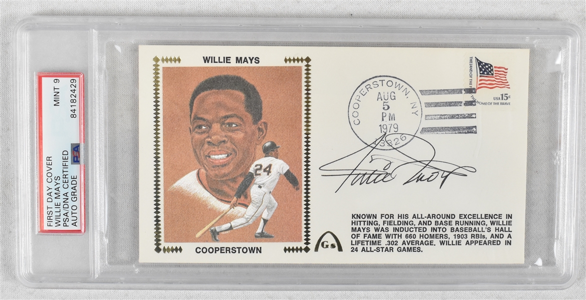 Willie Mays Autographed First Day Cover PSA/DNA