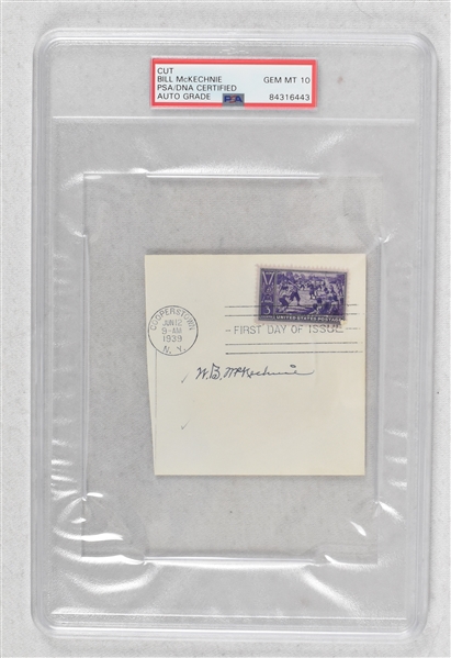 Bill McKechnie Autographed 1939 Envelope Cut PSA 10