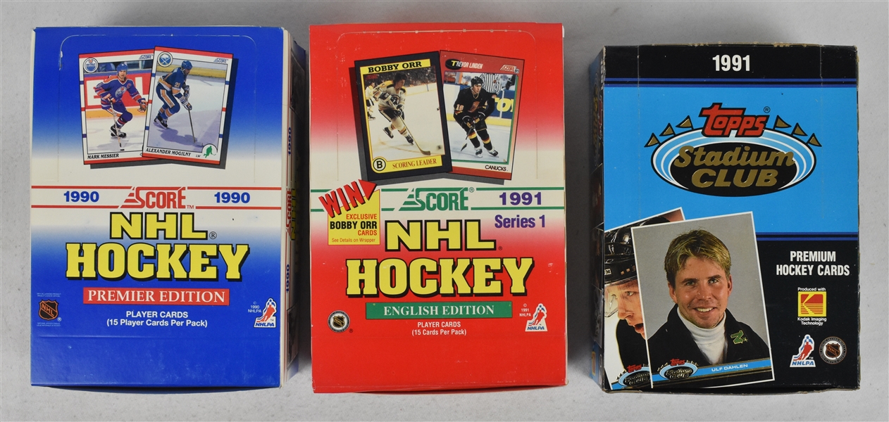 NHL Lot of 3 Unopened Boxes of Hockey Cards 