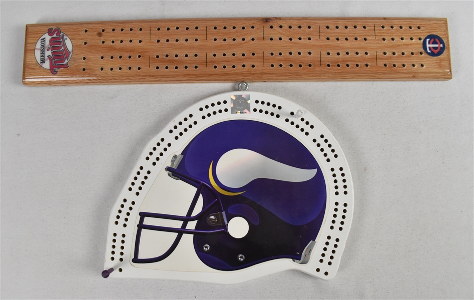 Minnesota Vikings & Twins Cribbage Boards