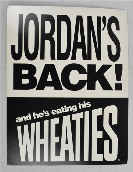 Michael Jordan Vintage Wheaties Display
