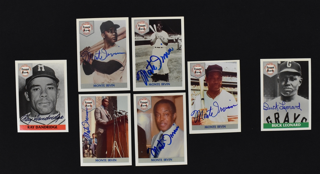 Negro League Autographed Baseball Cards