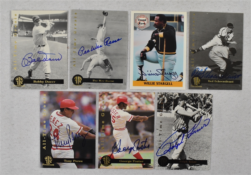 HOF Hitters Autographed Baseball Cards