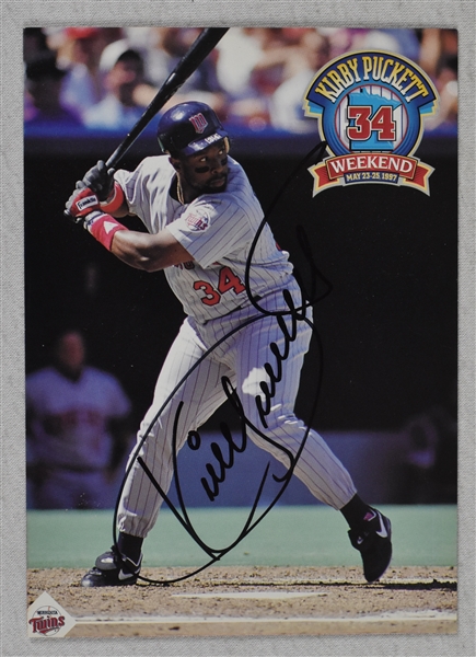 Kirby Puckett Weekend Autographed Card