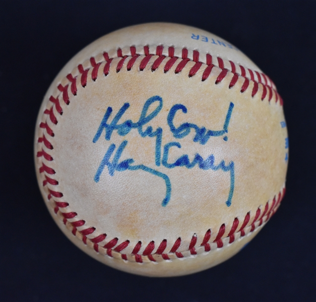 Harry Caray Autographed & Inscribed Baseball