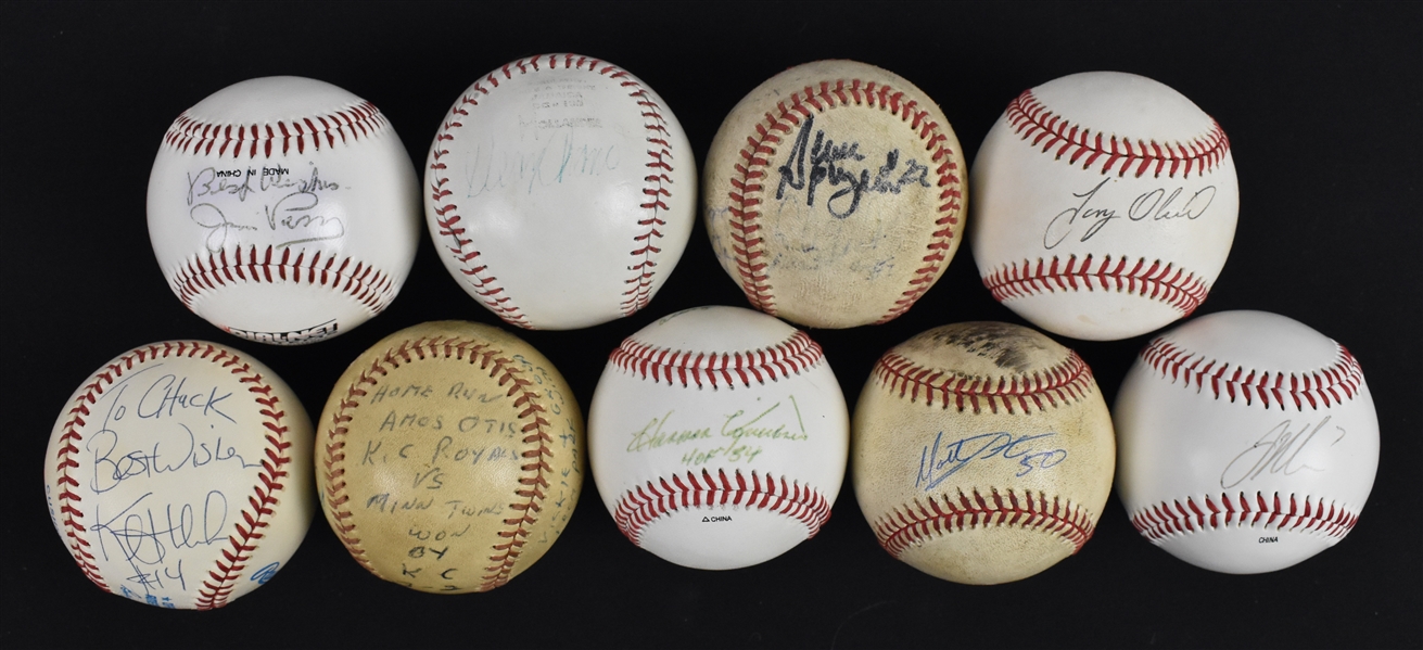 Minnesota Twins Lot of 9 Autographed Baseballs w/Harmon Killebrew Joe Mauer & Tony Oliva