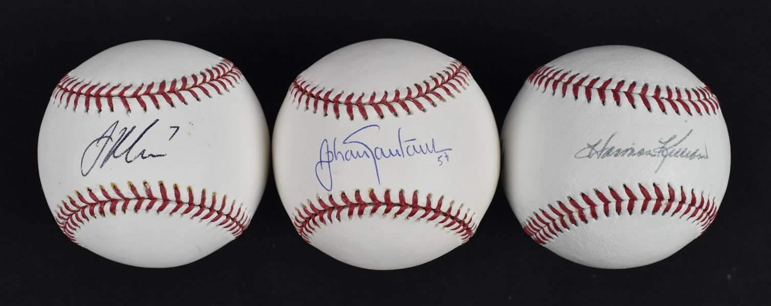 Harmon Killebrew Johan Santana & Joe Mauer Autographed Baseballs