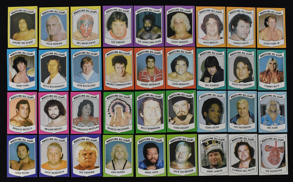 Rare 1982 Wrestling All-Stars Series A Complete Set w/Andre The Giant Hulk Hogan & Ric Flair