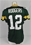 Aaron Rodgers 2005 Green Bay Packers Sideline Worn Rookie Home Jersey 