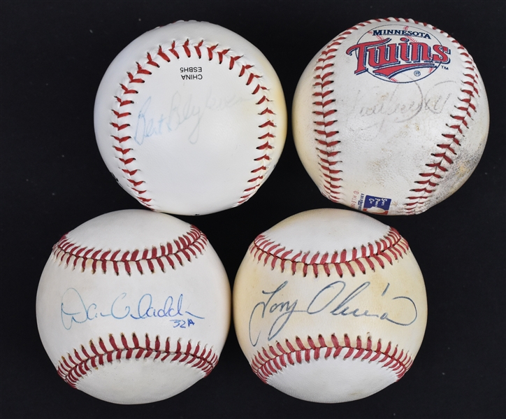 Minnesota Twins Lot of 4 Autographed Baseballs w/Kirby Puckett & Tony Oliva