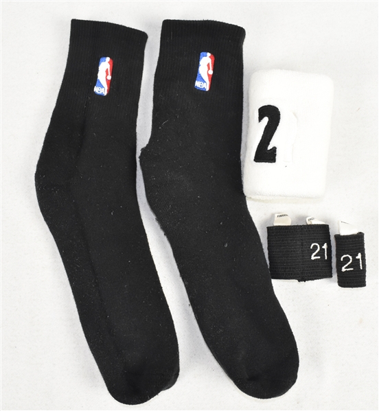 Kevin Garnett Minnesota Timberwolves Game Used Wrist Band Socks & Finger Band