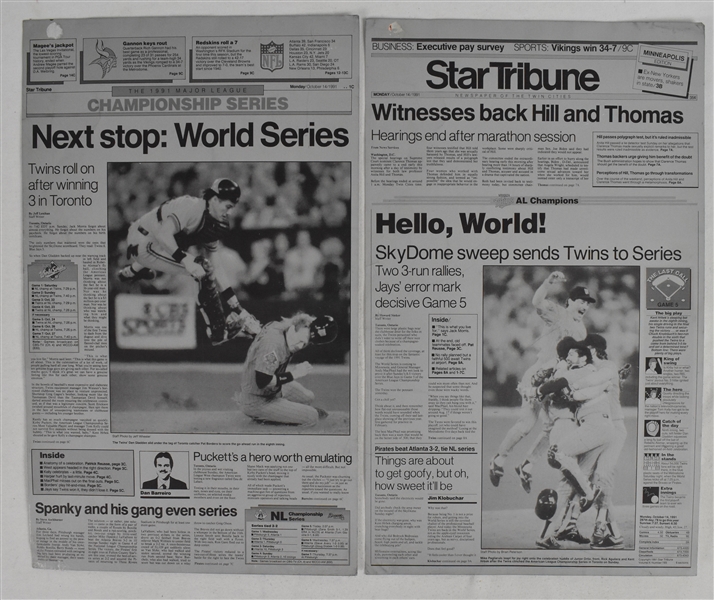 Minnesota Twins 1991 ALCS Star & Tribune Printer Plates
