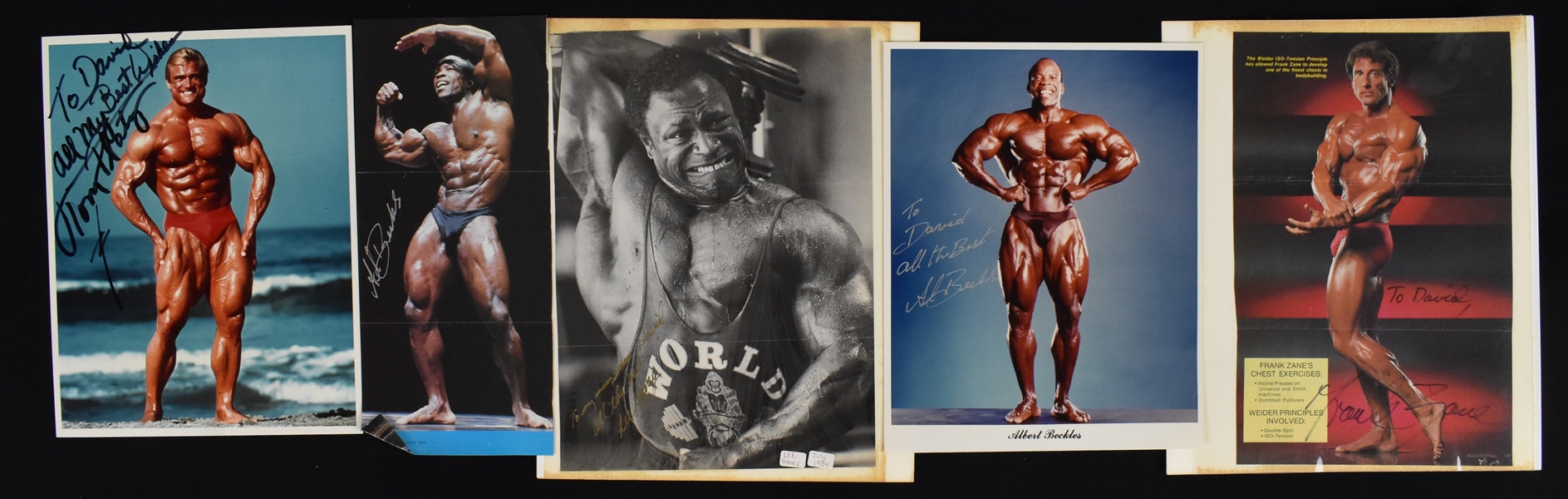 Lot of 5 Autographed Weightlifter Photos
