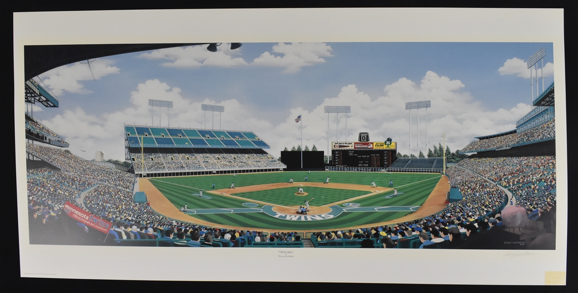 "Twin Bill" Minnesota Twins Met Stadium Print by Terry Jacobsen