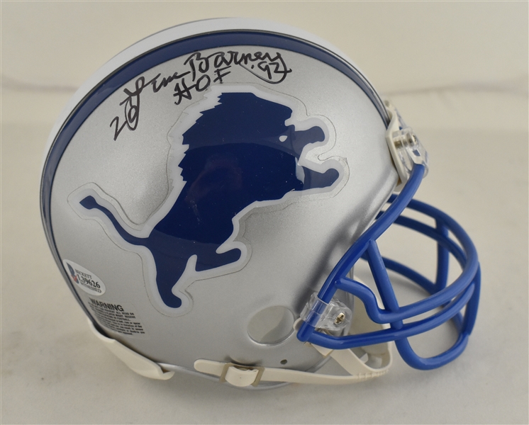 Lem Barney Detroit Lions Autographed Mini Helmet