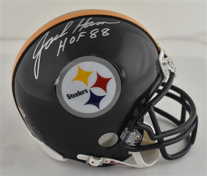 Jack Ham Pittsburgh Steelers Autographed & Inscribed HOF Mini Helmet
