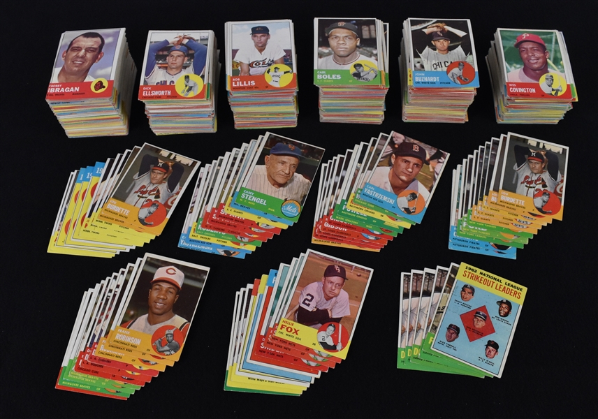 Collection of 1963 Topps Baseball Cards 