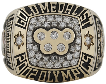 Rare 2002 Olympic "Gold Medal" Winners 10K Gold & Diamonds Ring
