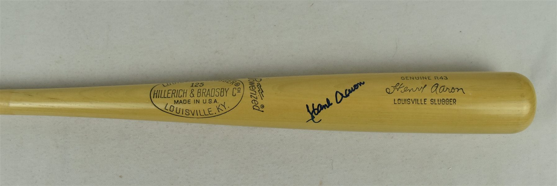 Hank Aaron Autographed R43 Louisville Slugger Signature Model Bat