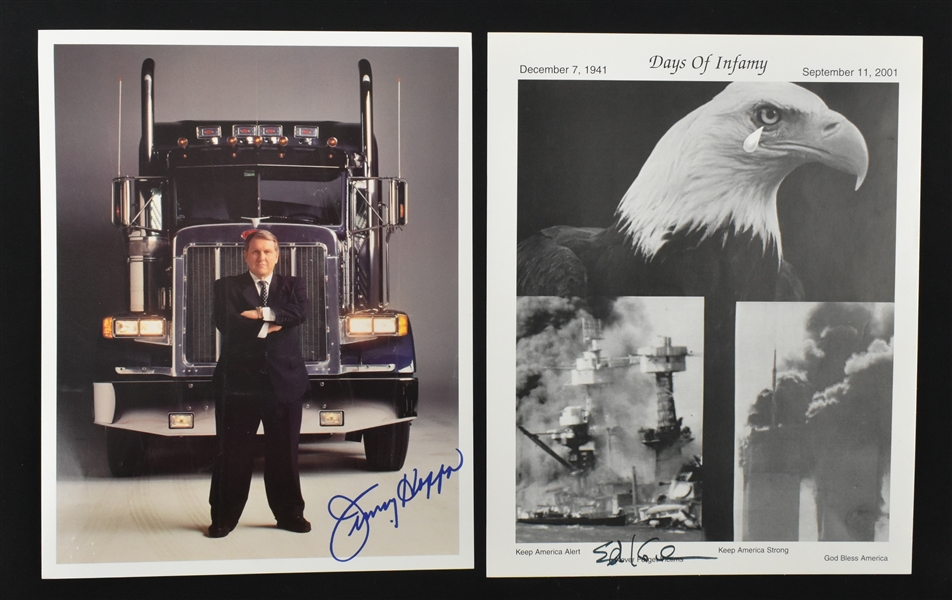Jimmy Hoffa & Ed Koch Autographed Photos