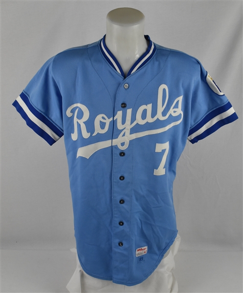 Don Slaught 1983 Kansas City Royals #7 Game Used Jersey