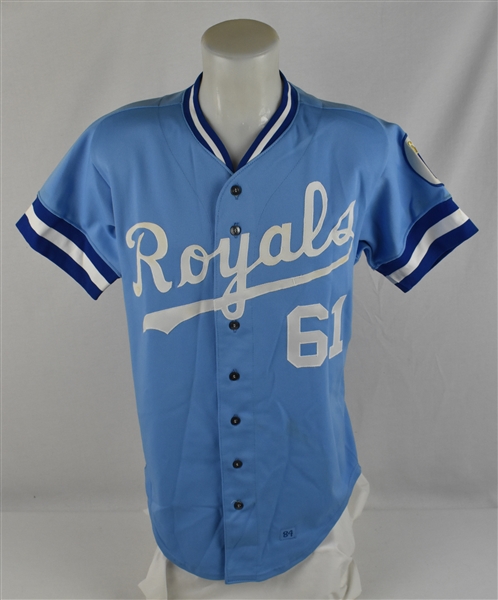 Lynn Jones 1984 Kansas City Royals #61 Game Used Jersey