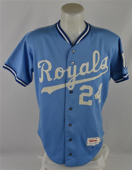Daryl Motley 1986 Kansas City Royals #24 Game Used Jersey