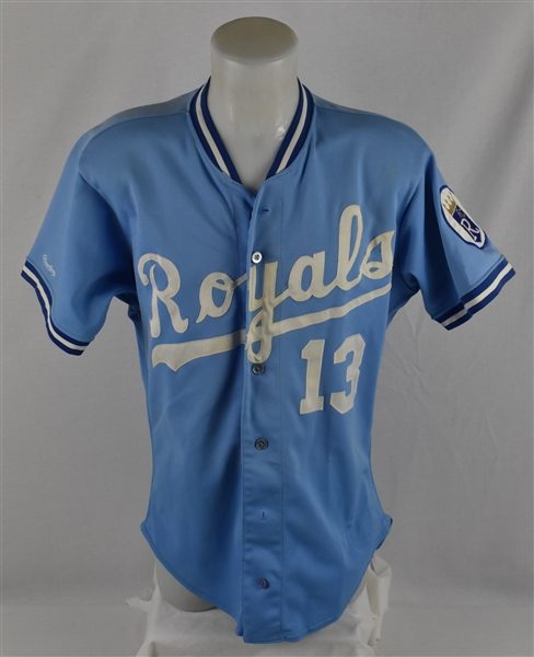 David Cone 1987 Kansas City Royals #13 Game Issued Jersey