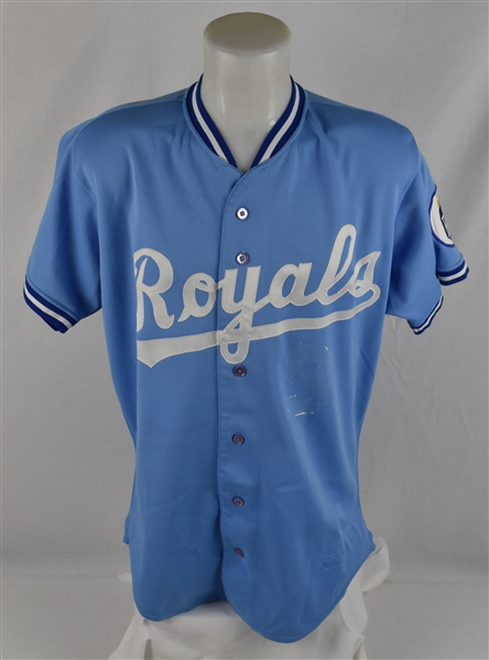 Jamie Quirk 1987 Kansas City Royals #9 Game Used Jersey
