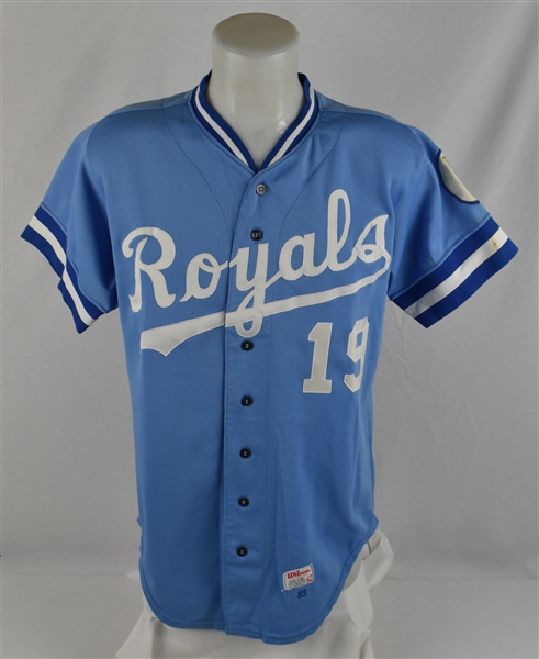 Frank Wills 1983 Kansas City Royals #19 Game Used Jersey