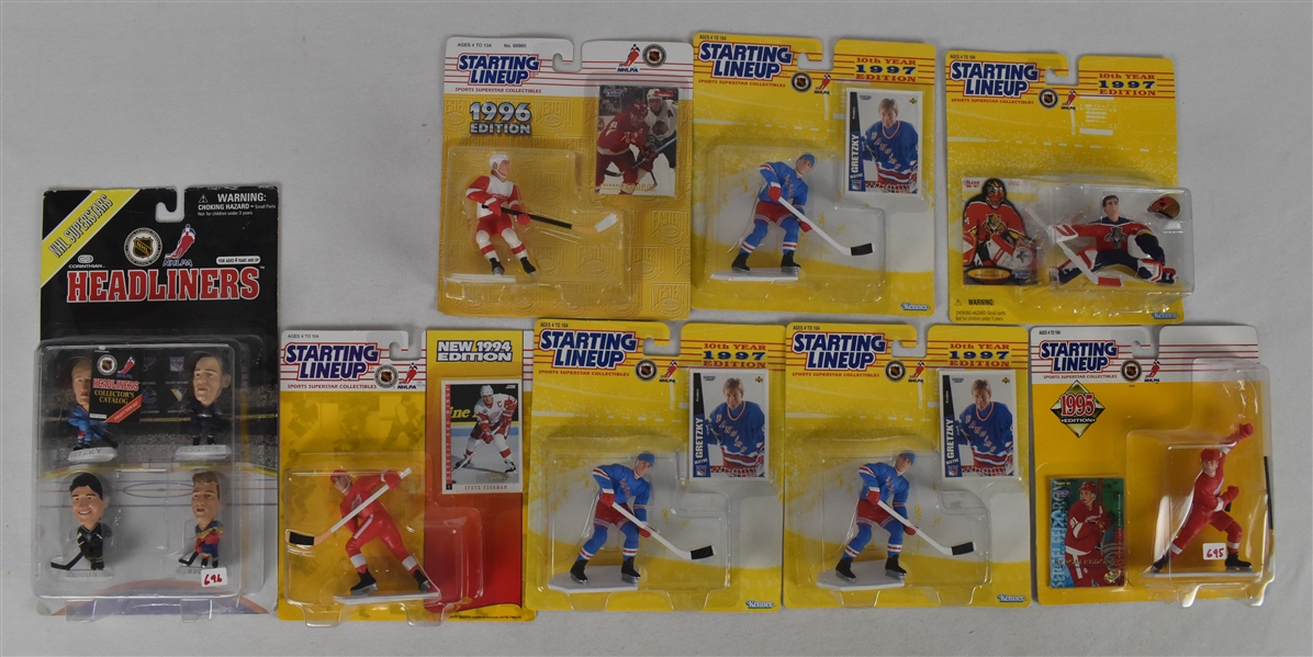 NHL Collection of 8 Starting Line-Ups