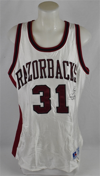 Roger Crawford 1992-93 Arkansas Razorbacks #31 Game Used Jersey *Played on 1993-94 NCAA Championship Team* w/Dave Miedema LOA