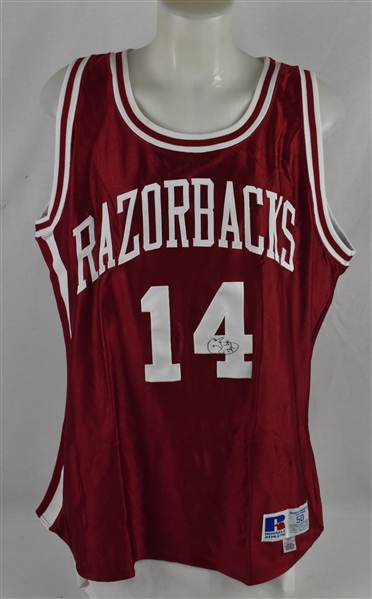 Corey Beck c. 1992-94 Arkansas Razorbacks #14 Game Used Jersey *Played on 1993-94 NCAA Championship Team* w/Dave Miedema LOA