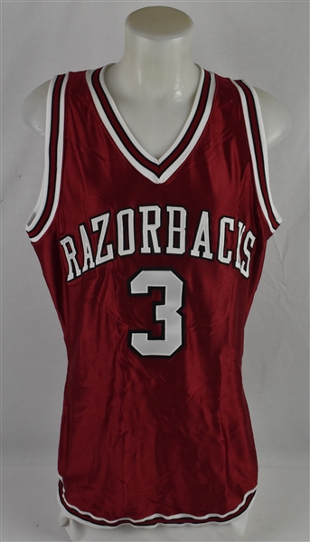 Alex Dillard 1993-94 Arkansas Razorbacks #3 Game Used Jersey *Played on 1993-94 NCAA Championship Team* w/Dave Miedema LOA