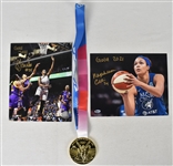 Sylvia Fowles & Napheese Collier Autographed & Inscribed 8x10 Photos w/Gold Medal