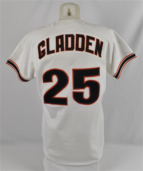 Dan Gladden 1983 San Francisco Giants Game Used Rookie Jersey w/Dave Miedema LOA