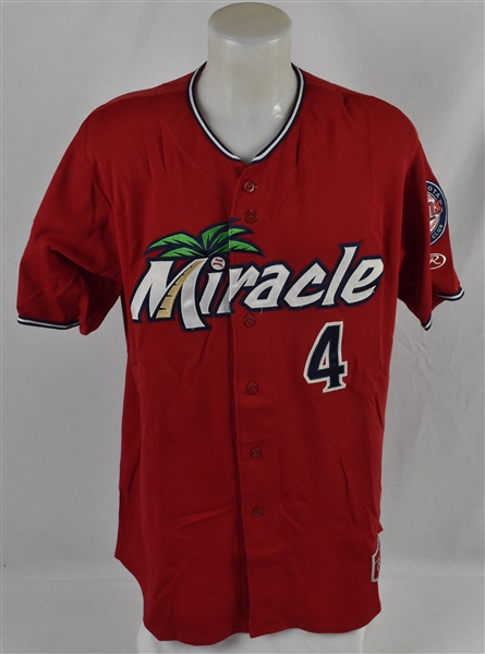 Byron Buxton 2014 Game Used Fort Myers Miracle ML Alternate Red Jersey w/Team LOA