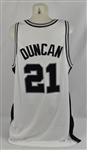 Tim Duncan 2000-01 San Antonio Spurs Game Issued Jersey w/Dave Miedema LOA