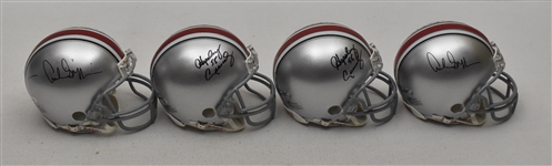 Collection of 4 Autographed Mini Helmets w/Archie Griffin & Hopalong Cassidy