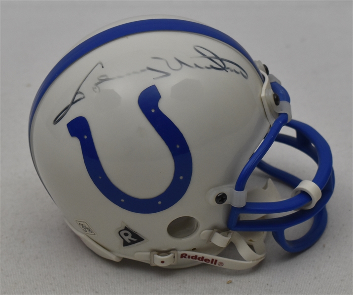 Johnny Unitas Autographed Baltimore Colts Mini Helmet