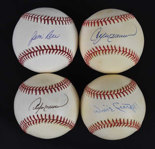 Collection of Autographed Baseballs w/Jim Rice Andrew Dawson & Willie Stargell