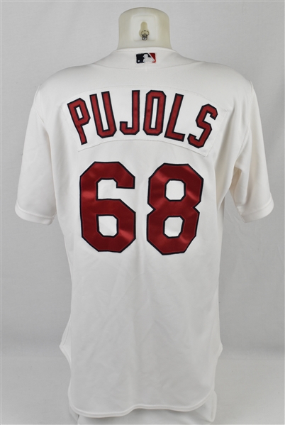 Albert Pujols 2001 St. Louis Cardinals Game Used Rookie #68 Spring Training Jersey w/Dave Miedema LOA
