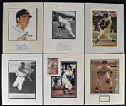 HOF Lot of 6 Autographed Matted Displays