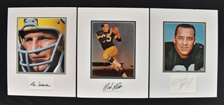Green Bay Packers Lot of 3 Autographed Matted Displays