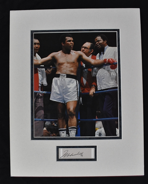 Muhammad Ali Autographed Matted Display