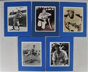 Brooklyn Dodgers Lot of 5 Autographed 8x10 Photos